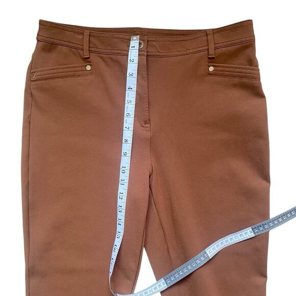 Chico's Pants Size 8 Brown So Slimming Ponte Ankle Pants - Picture 5 of 7